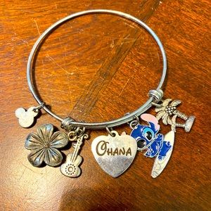 Stitch Ohana Charm Bangle